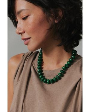 Free People Sabina Semiprecious Beaded Stone Choker Necklace - Black