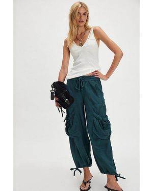 Free People Ashton Full-Length Parachute Pants - Blue