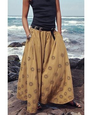 Free People Sweet Serenade Pull-On Wide-Leg Trousers - Blue