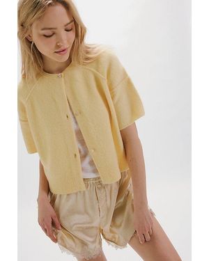 Free People See Me Softspun Cardigan - Yellow