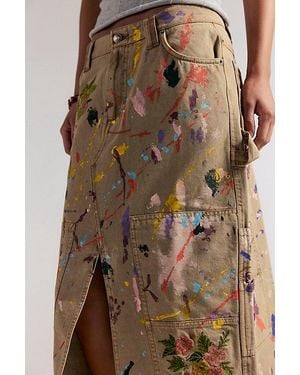 Free People Sunday Painter Maxi Skirt - Natural