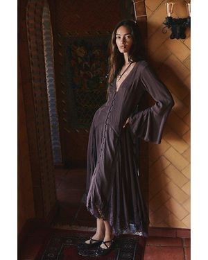 Free People Rosemary Midi Dress - Brown