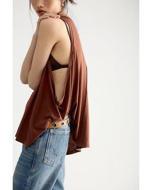 Ragabond Horizon Graphic Muscle Tank Top By - Brown