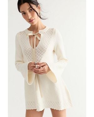 Bali Old Flame Sweater Mini Dress - Natural