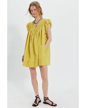 Free People Sundazed Mini Dress - Yellow