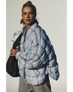 Fp Movement Quilted Glossy Packable Puffer Jacket - Blue