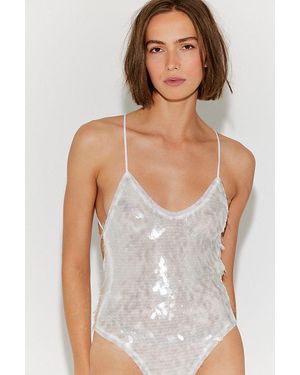 Norma Kamali Low Back Fara Slip Bodysuit - White