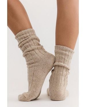 American Trench The Wool Silk Boot Socks By - Natural