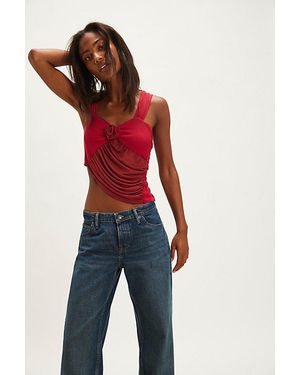 ZEMETA Talk Flower Top - Red