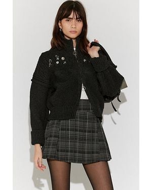 Free People Midtown Cavalry Skirt - Black