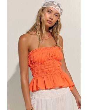 free-est Daybreak Cotton Tube Top By - Orange