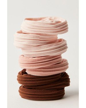 Kitsch Recycled Fabric Seamless Hair Tie 8-Pack - Pink