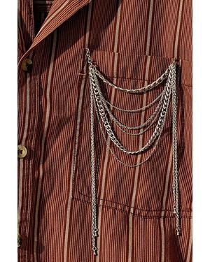 Free People Wrap Me Up Chain Brooch Top - Brown