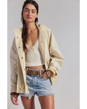 Free People Double Take Slouch Shorts - Blue