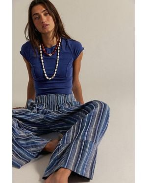 Free People Day's End Stripe Pants - Yellow