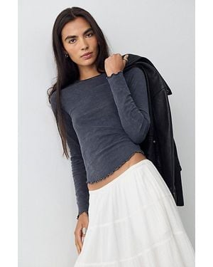 Free People Be My Baby Rework Top - Blue