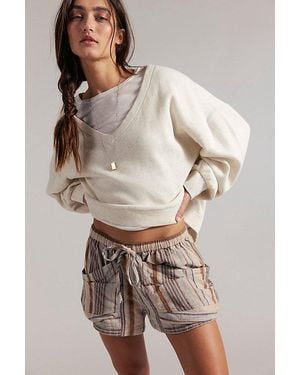 Free People Good Fortune Stripe Shorts - Multicolor