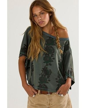 Free People Next Level Printed Tee - Green