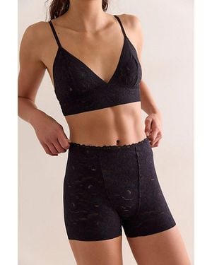 Intimately By Free People Smooth Talking Lace Boxers By - Black