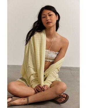 Free People Mad About You Linen Cardi - Brown
