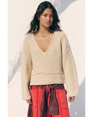 Free People Free-Est Formentera Cotton Sweater - Natural