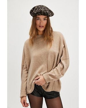 Free People Mila Cashmere Pullover - Natural