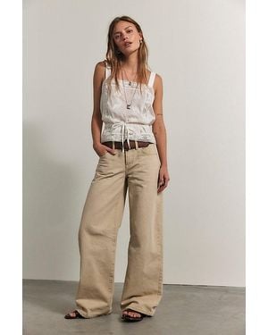 Free People Teagan Low-Rise Baggy Boyfriend Jeans - Natural