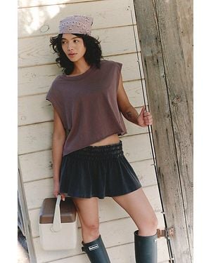Fp Movement Hot Shot Smocked Skirt - Brown