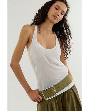 Free People Suede Hex Hip Belt - Green