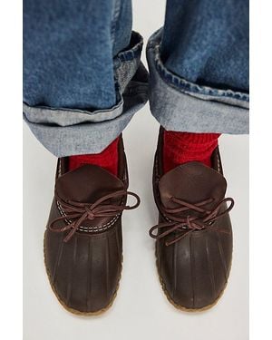 L.L. Bean L. L.Bean Boots, Leather Rubber Moccs - Blue