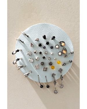 Free People Teeny Tiny Mega Stud Earring Set - Gray