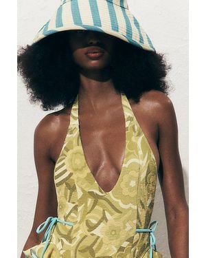 Free People Oversized Washed Bucket Hat - Green