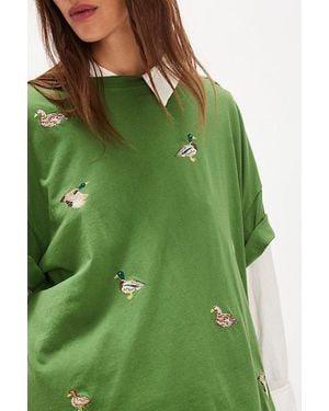 Ragabond Feathered Friends Allover Tee - Green