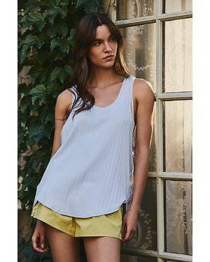 Intimately By Free People End Game Pointelle Lounge Tank Top By - Green