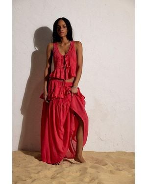 Free People Bare Bliss Skirt Set - Red
