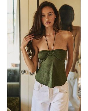 Intimately By Free People Evening Out Halter Top By - Green