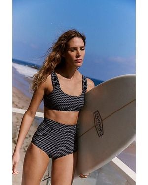 Seea Georgia High-Waisted Surf Bottoms - Blue