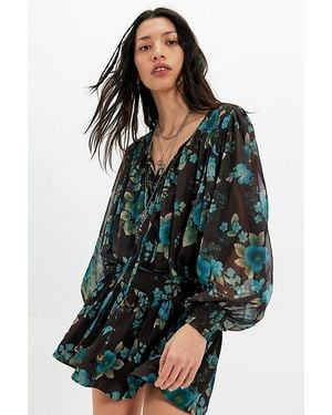 Free People Sunbeam Printed Mini Dress - Multicolour