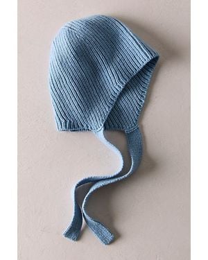 Free People Soft Wool Tied Bonnet Hat - Blue