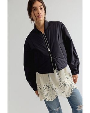 Agolde Leni Bomber Jacket - Blue