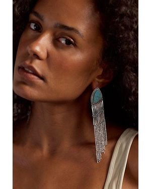 Free People Talk Sweet Fringe Dangles - Brown