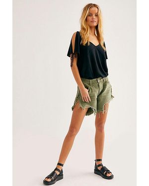 One Teaspoon Frankies Cutoff Shorts - Green