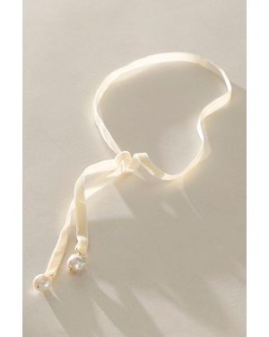 Kozakh Bolo Bow Pearl Necklace - Natural