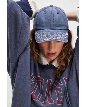 Urban Outfitters Reiko Washed Baseball Hat - Blue