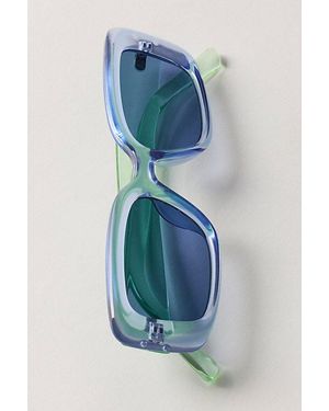 Free People Frankie Rectangle Sunglasses - Blue