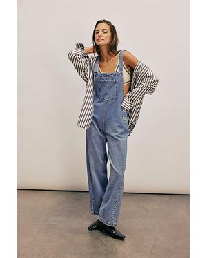 Free People Sweet Pea Overalls - Blue