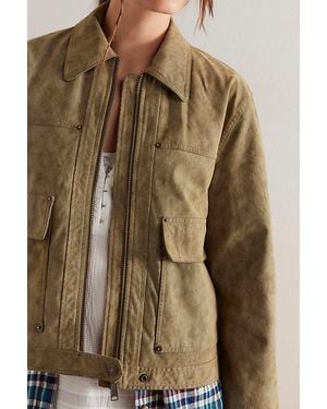 Free People We The Free Blair Vegan Suede Jacket - Brown