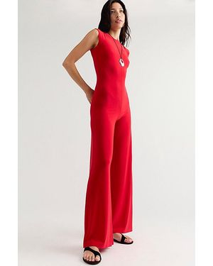 Norma Kamali Sleeveless Jumpsuit - Red