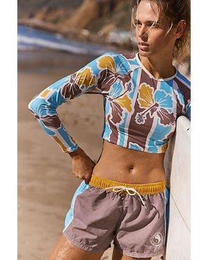 Poolside Paradiso Northshore Long Sleeve Rash Guard - Blue