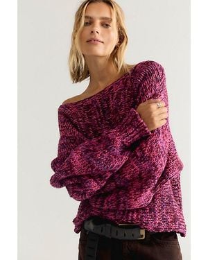 Free People Horizon Knit Pullover - Red